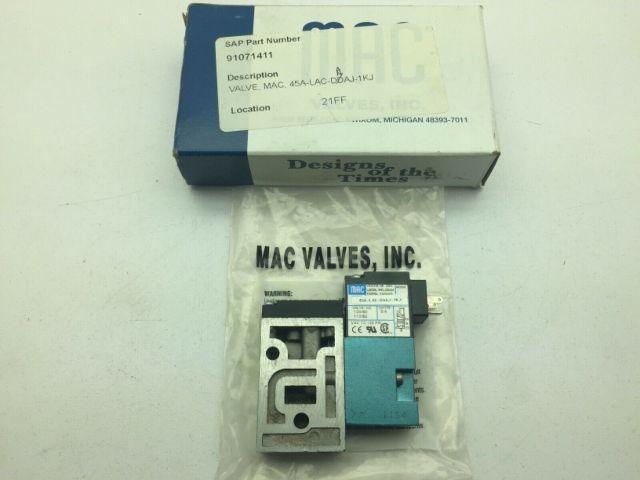 Mac 45A-LAC-DAAJ-1KJ Solenoid Valve 120PSI 110-120VDC Coil 5.4W 1/8"NPT