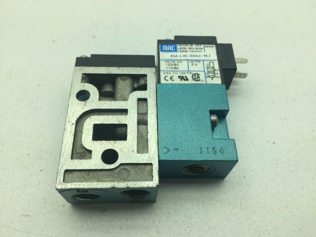 Mac 45A-LAC-DAAJ-1KJ Solenoid Valve 120PSI 110-120VDC Coil 5.4W 1/8"NPT