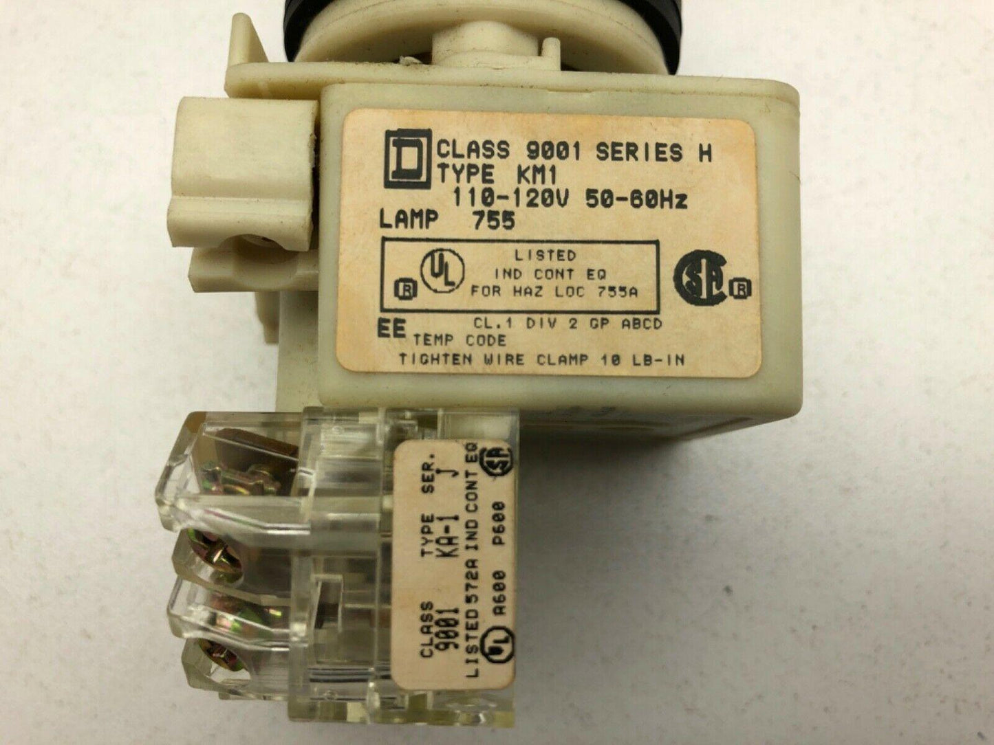 Square D 9001SK2L1RH13/H Red Illuminated Push Button 1N.O 1N.C Series H