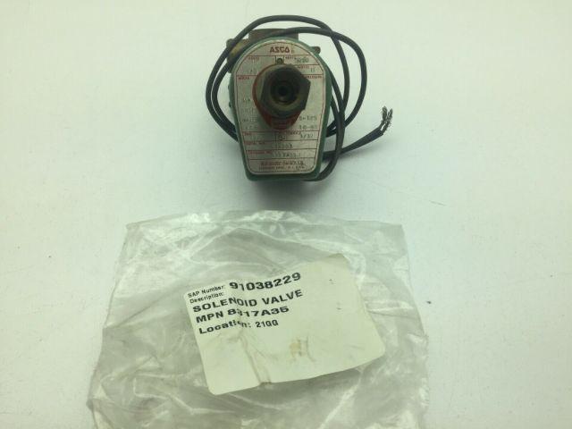 Asco Red Hat 8317A35 Solenoid Valve 110-120V Coil 1/4"NPT 1/2"NPT