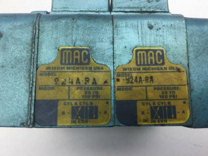 MAC 924A-RA Valve Block 25-150PSI 3/8"NPT 1/4"NPT 1/8"NPT