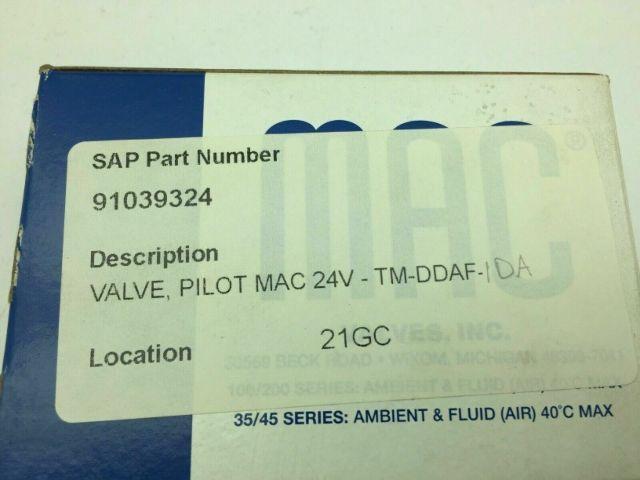 MAC TM-DDAF-1DA Valve 24VDC 25-150PSI