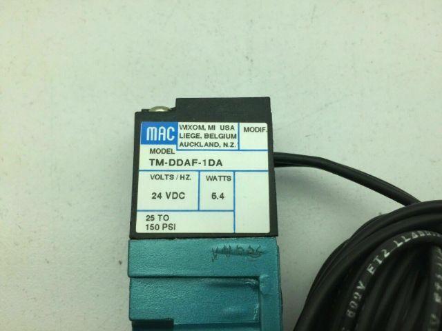 MAC TM-DDAF-1DA Valve 24VDC 25-150PSI