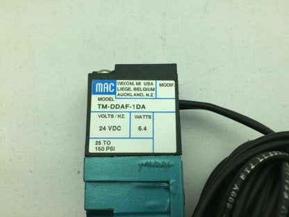 MAC TM-DDAF-1DA Valve 24VDC 25-150PSI