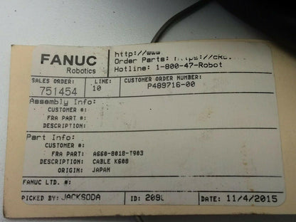 Fanuc A660-8018-T903 Cable K608