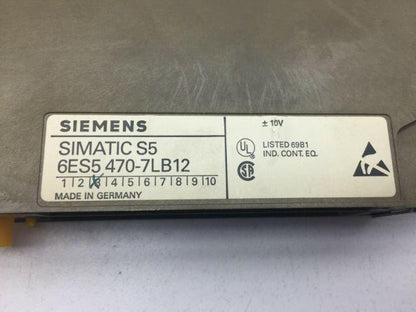 Siemens 6ES5 470-7LB12 Analog Output Module 10V