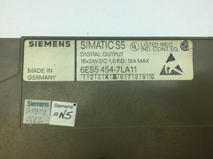 Siemens 6ES5 454-7LA11 Simatic Digital Output 24VDC 2A Missing front paper