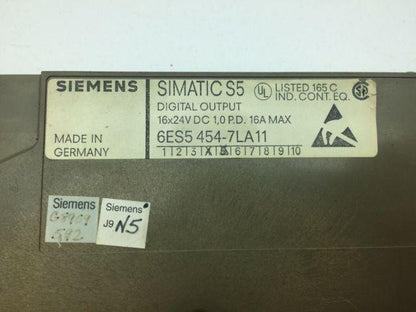 Siemens 6ES5 454-7LA11 Simatic Digital Output 24VDC 2A Missing front paper