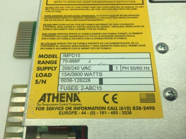 Athena IMPD15 Temperature Controller 208-240VDC 1 Phase