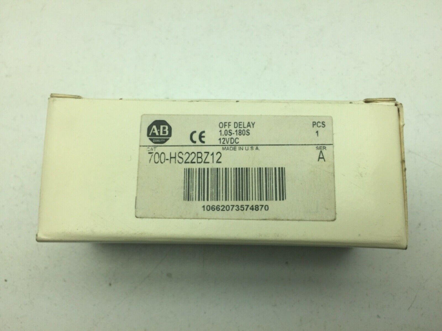 Allen Bradley 700-HS22BZ12/A Time Delay Relay 180 Seconds 12A Series A 12VDC