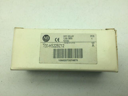 Allen Bradley 700-HS22BZ12/A Time Delay Relay 180 Seconds 12A Series A 12VDC