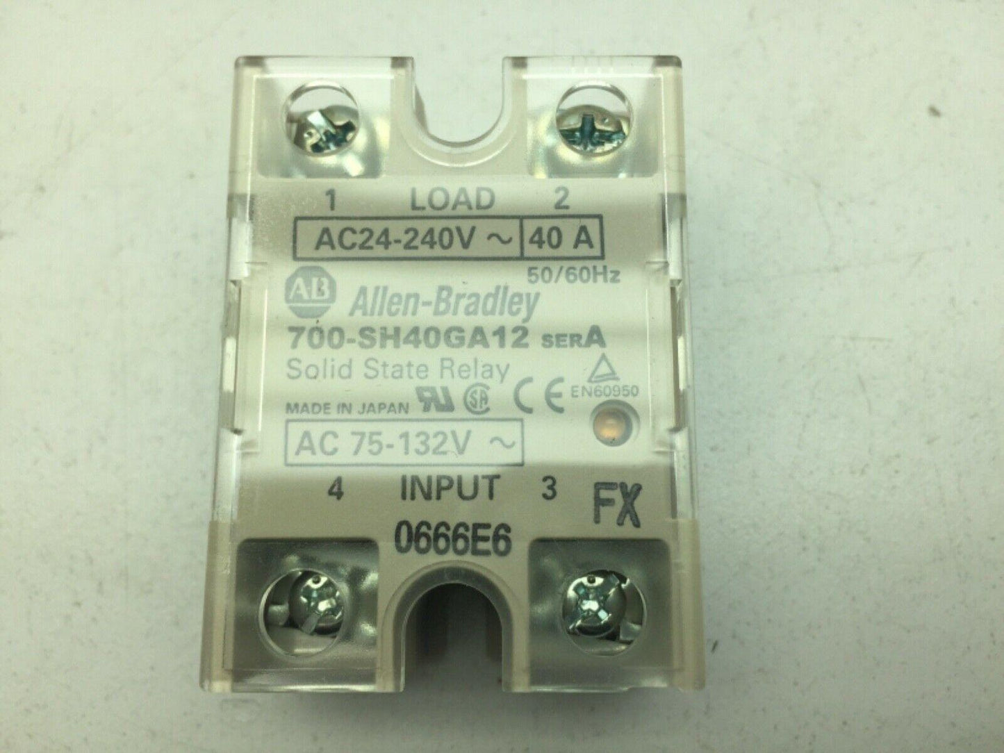 Allen Bradley 700-SH40GA12/A Solid State Relay 40A 240VAC Series A