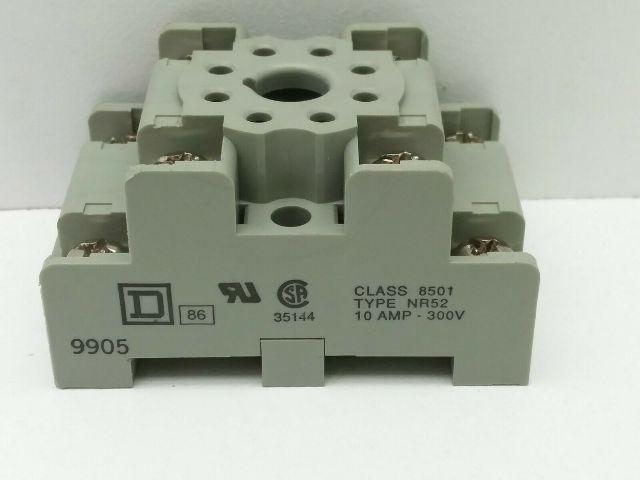 Square D NR52 8 Pin Double Tier Relay Socket 10A 300V Lot of 10