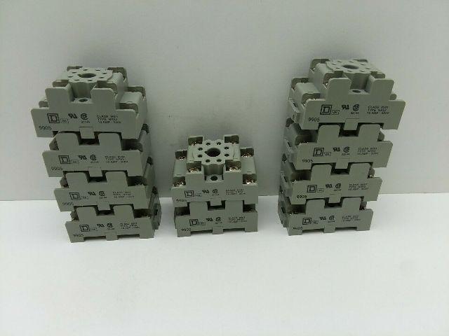 Square D NR52 8 Pin Double Tier Relay Socket 10A 300V Lot of 10