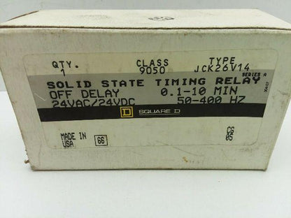 Square D JCK-26V14/A Solid State Timing Relay 24VAC/DC Series A