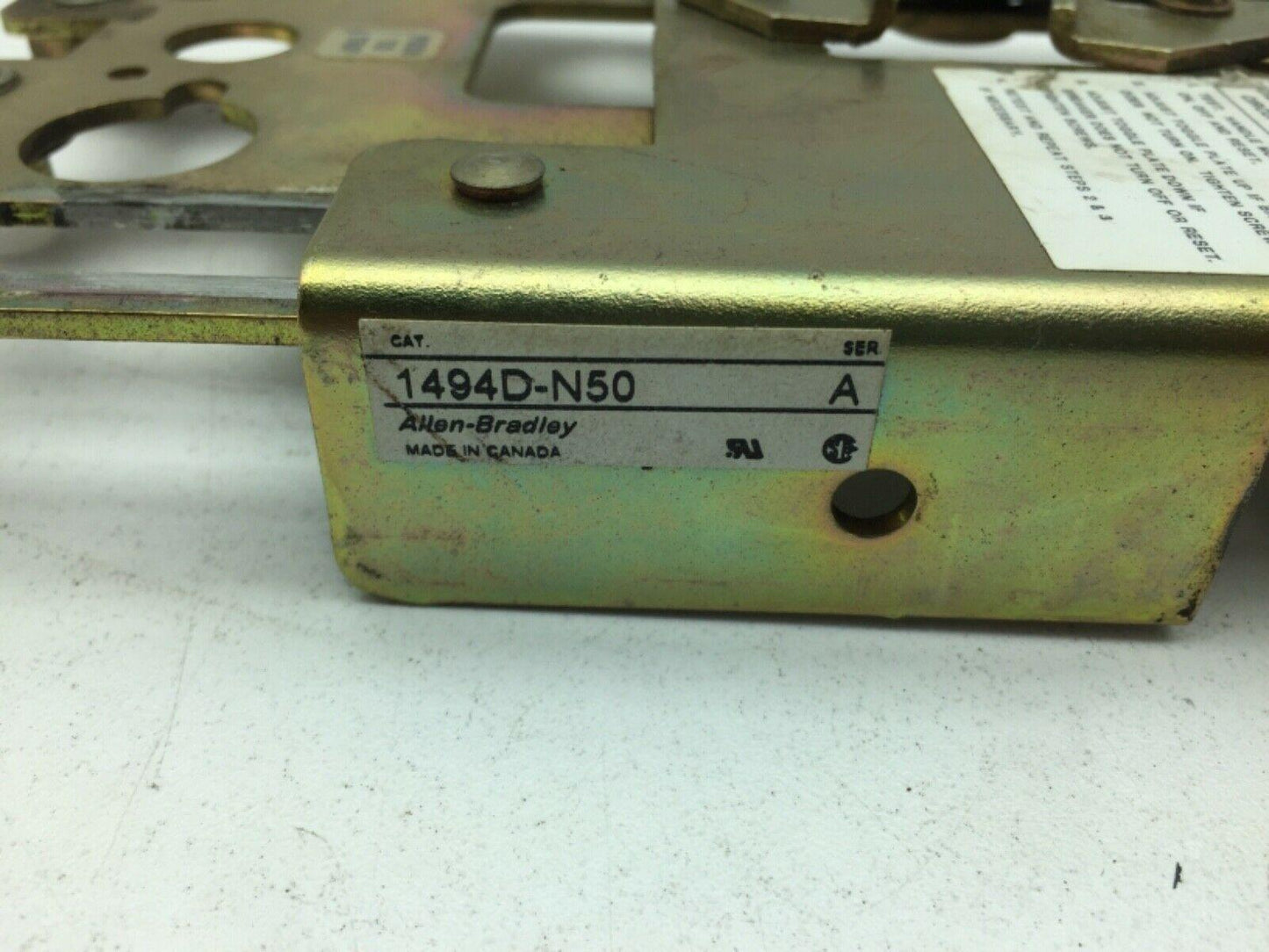 Allen Bradley 1494D-N50/A Circuit Breaker Slide Mechanism Series A