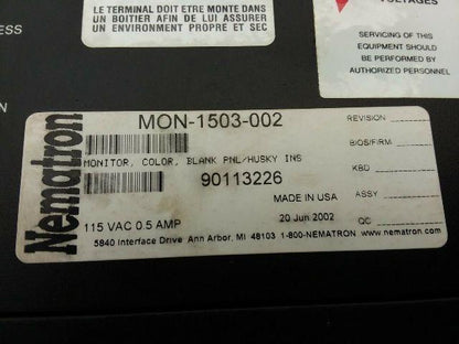 Nematron Corp MON-1503-002 Operator Interface