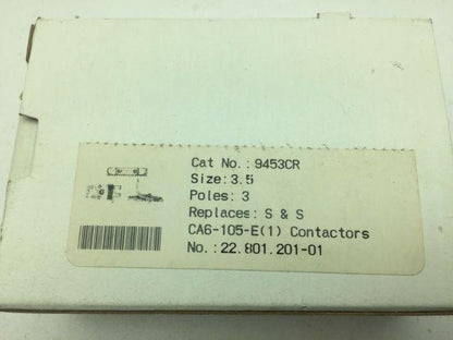 Sprecher & Schuh 9453CR Contactor Kit 3 Pole Size 3.5