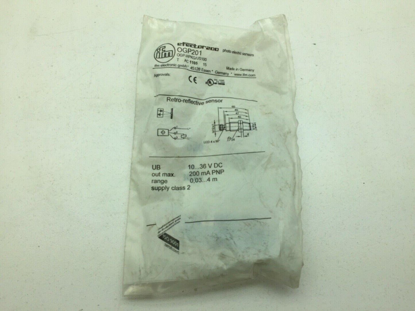 Efector OGP201 Photoelectric Sensor 1036VDC
