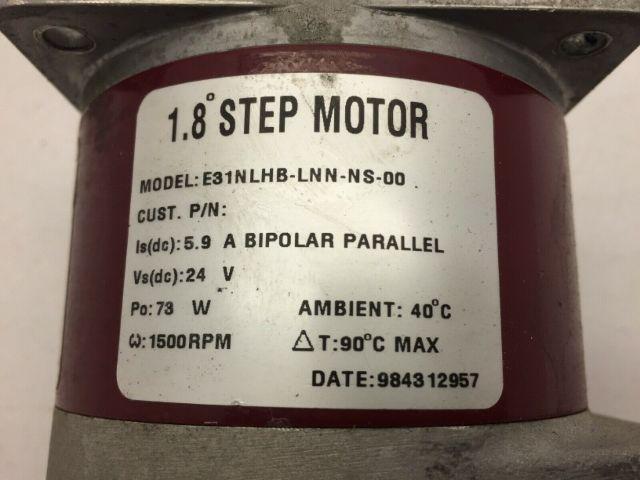 Pacific Scientific E31NLHB-LNN-NS-00 Step Motor 1.8x 5.9A 25V 73W 1500RPM