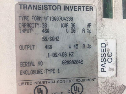 Toshiba VT130G7U4330 Transistor Inverter Drive 460V 3 Phase (Read Description)