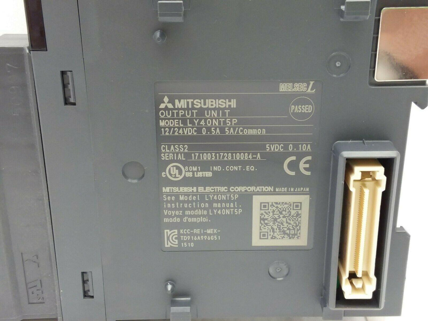 Mitsubishi LY40NT5P Melsec L PLC Output Unit 12/24VDC 0.5A