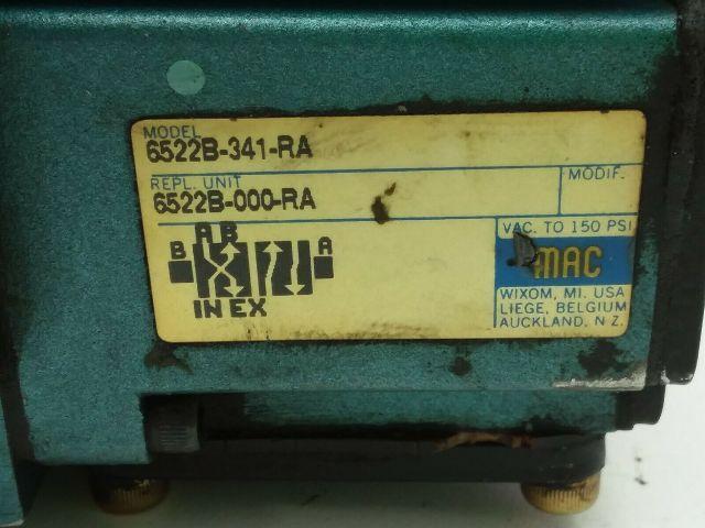 Mac 6522B-341-RA Valve Assembly 150 PSI 3/4" NPT