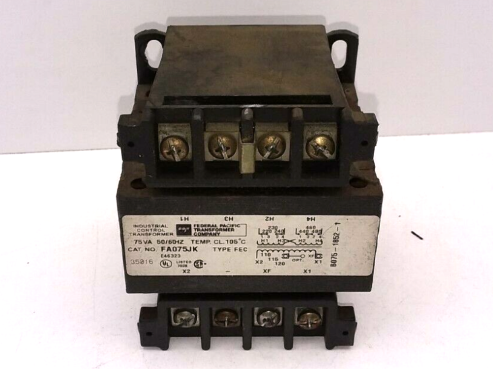 Federal Pacific FA075JK Control Transformer 75VA HV 230/460V LV 120V