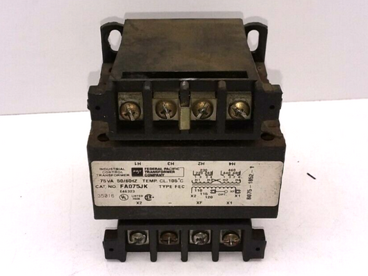 Federal Pacific FA075JK Control Transformer 75VA HV 230/460V LV 120V