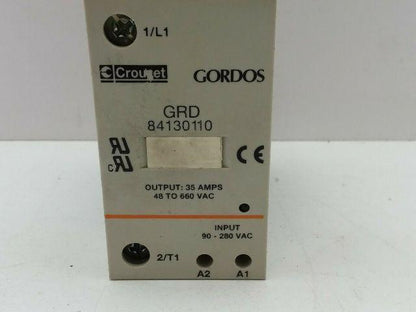Crouzet 84130110 Solid State Relay 48-660VAC 35A DIN Rail Mount