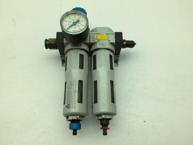 Festo LFR-D-MINI-A Filter Regulator 240PSI W/LF-D-5M-MINI-A Air Filter 1/2NPT