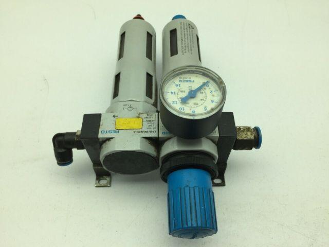 Festo LFR-D-MINI-A Filter Regulator 240PSI W/LF-D-5M-MINI-A Air Filter 1/2NPT