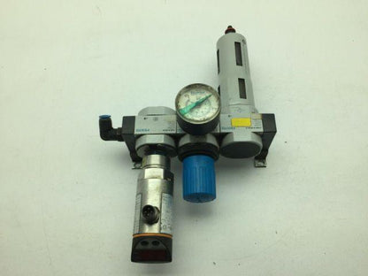 Festo IFM Air Filter Regulator Pressure Monitor Sensor 175PSI 1/8" NPT
