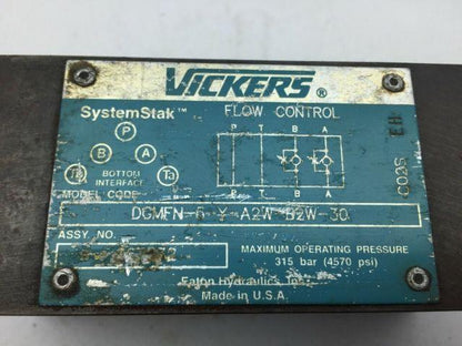 Vickers DGMFN-6-Y-A2W-B2W-30 Flow Control 4570PSI