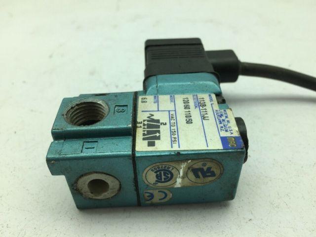 Mac 113B-111JJ Solenoid Valve 110-120V 6.8W 150 PSI 1/4NPT