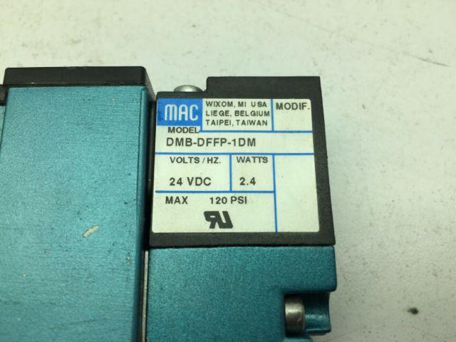 Mac 92B-AAF-000-DM-DFFP-1DM Solenoid Valve W/DMB-DffP-1DM 24V 2.4A 120PSI