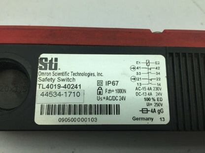 STI Omron Tl4019-40241 Safety Switch 230V 4A