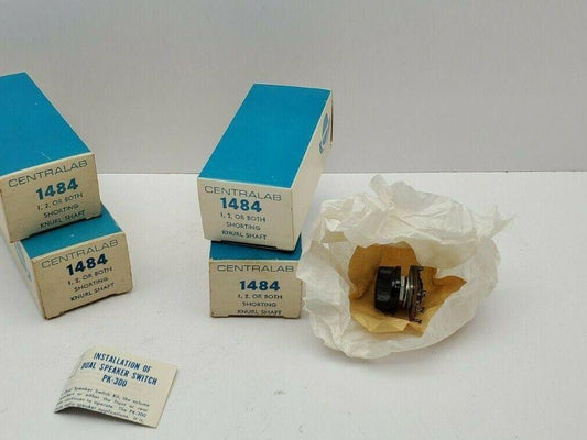 Centralab 1484 Shorting Knurl Shaft Switch Lot of 4
