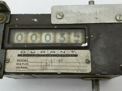 Durant Manufacturing Company 5-T-81-AC Stroke Counter Ratio 1.5:1