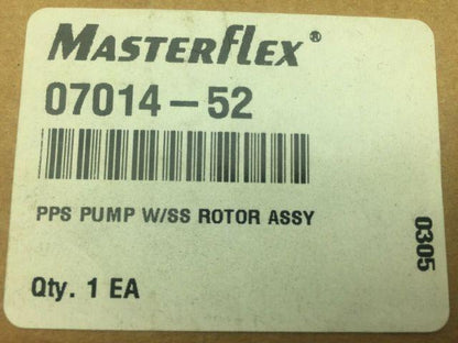 Master Flex 07014-52 Pps Pump W/SS Rotor Assy (FACTORY SEAL)