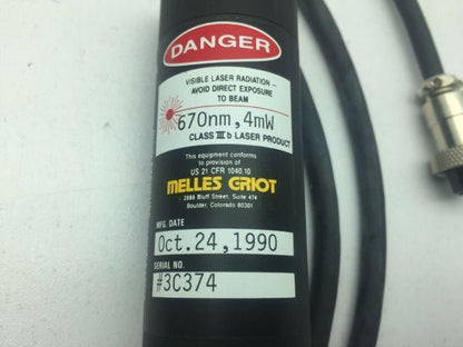 Melles Griot 06DLL603 Diode Laser Head