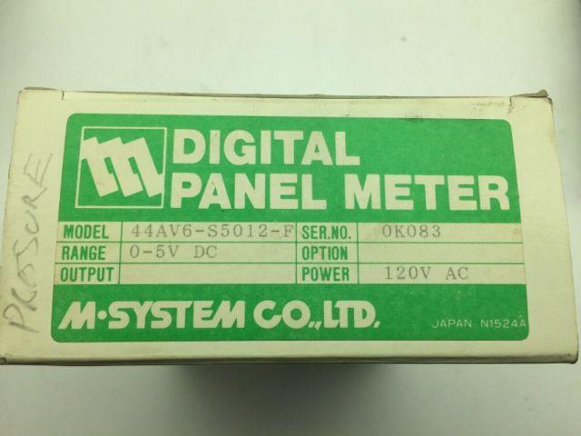 M System 44AV6-S5012-F Digital Panel Meter 120VAC 0-5VDC