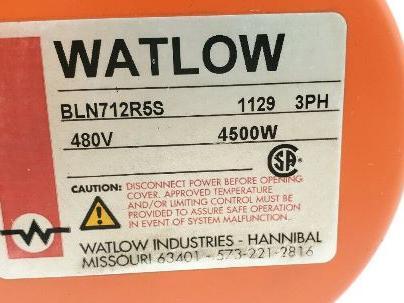 Watlow BLN712R5S Screw Plug Immersion Heater 3PH 480V