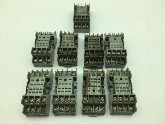 Square D NR45 Base 7A 300V DIN Rail Mount Lot of 9