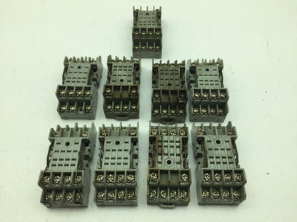 Square D NR45 Base 7A 300V DIN Rail Mount Lot of 9