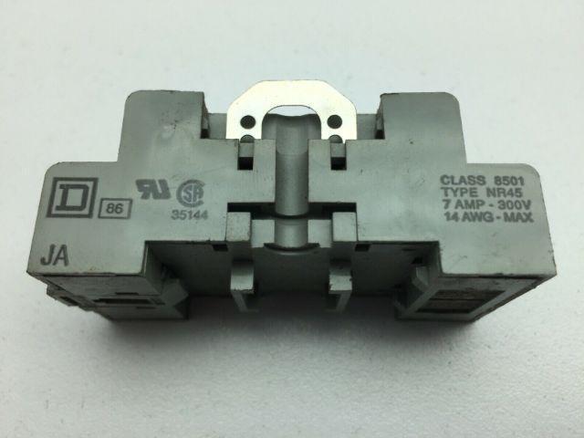 Square D NR45 Base 7A 300V DIN Rail Mount Lot of 9