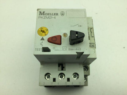 Moeller PKZM01-4 Circuit Breaker 5A 600VAC 3 Pole DIN Rail Mount