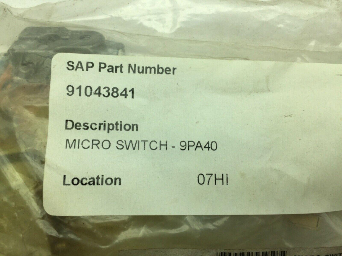Honeywell Micro Switch 9PA40 Lot of 2