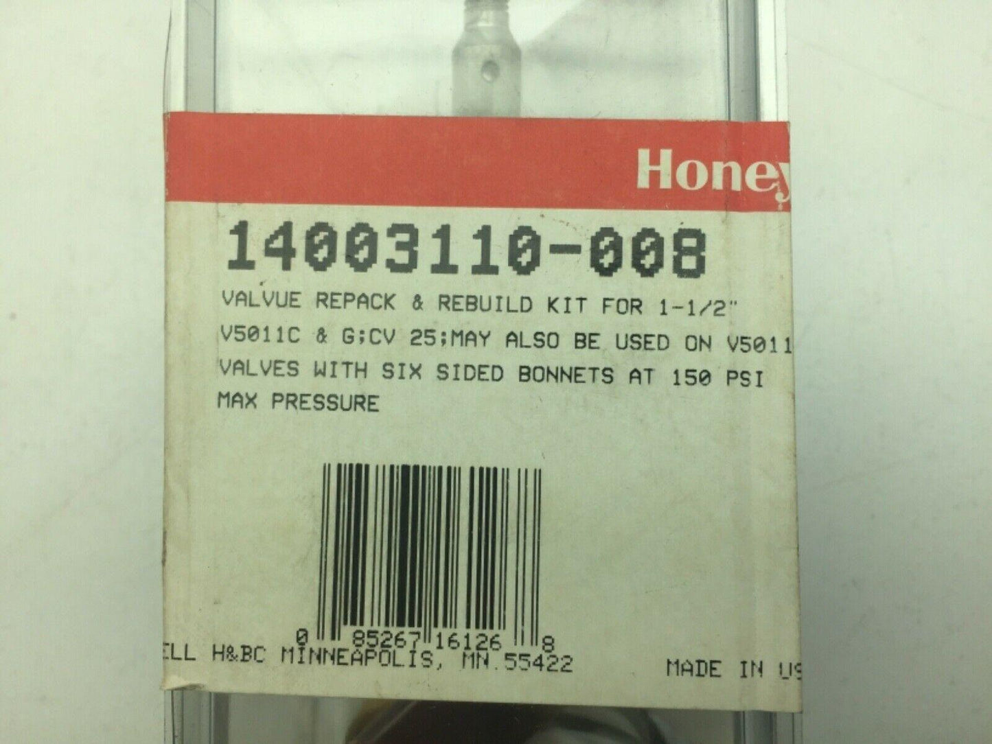Honeywell 14003110-008 Valve Repack & Rebuild Kit for 1-1/2"