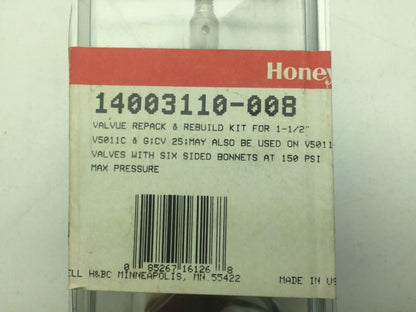 Honeywell 14003110-008 Valve Repack & Rebuild Kit for 1-1/2"